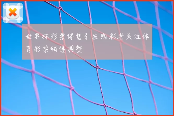 世界杯彩票停售引发购彩者关注体育彩票销售调整